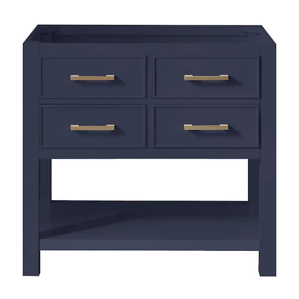 Brooks 42 in. Bath Vanity Cabinet without Top in Navy Blue