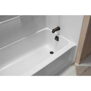 All Pro 60 in. x 30 in. x 72-3/4 in. Bath and Shower Kit with Left-Hand Drain in White