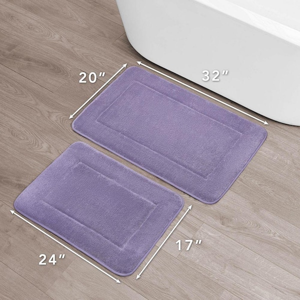 Terry Wisteria Purple 20 in. x 32 in Microfiber Memory Foam. 2