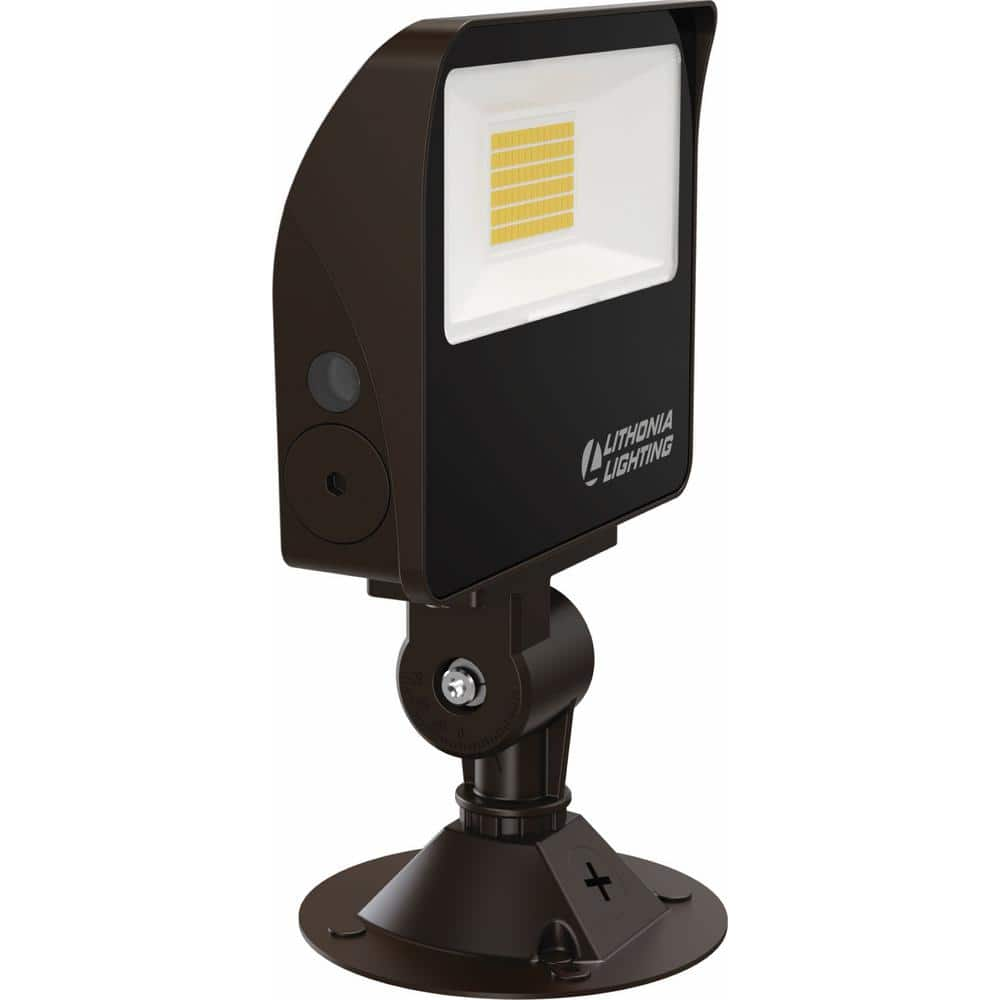 Lithonia Lighting Contractor Select ESXF1 Bronze Outdoor Integrated LED Flood Light with Switchable CCT