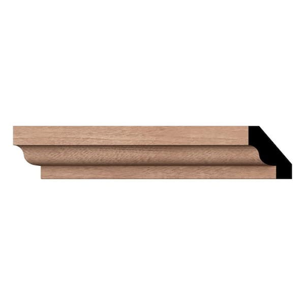 Ekena Millwork WM60 0.56 in. D x 1.75 in. W x 96 in. L Wood (Sapele Mahogany) Crown Molding