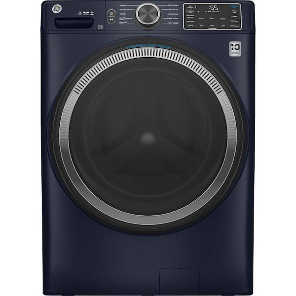 ★87MM★ Mmlg 19MG WASHED HFT BLUE GE 4.8 cu. ft. Smart Sapphire Blue Front Load Washer with