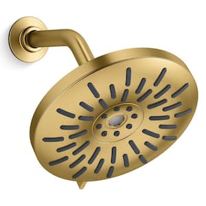 Bellerose 3-Spray Patterns 1.75 GPM 8 in. Wall Mount Fixed Shower Head in Vibrant Brushed Moderne Brass