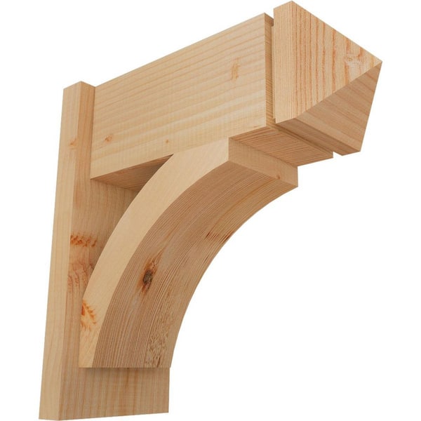 Ekena Millwork 8 in. x 18 in. x 18 in. Thorton Arts and Crafts Smooth Douglas Fir Outlooker