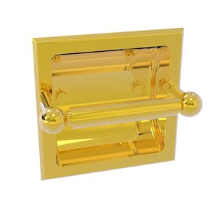 Prestige Skyline Recessed Toilet Paper Holder in Polished Brass
