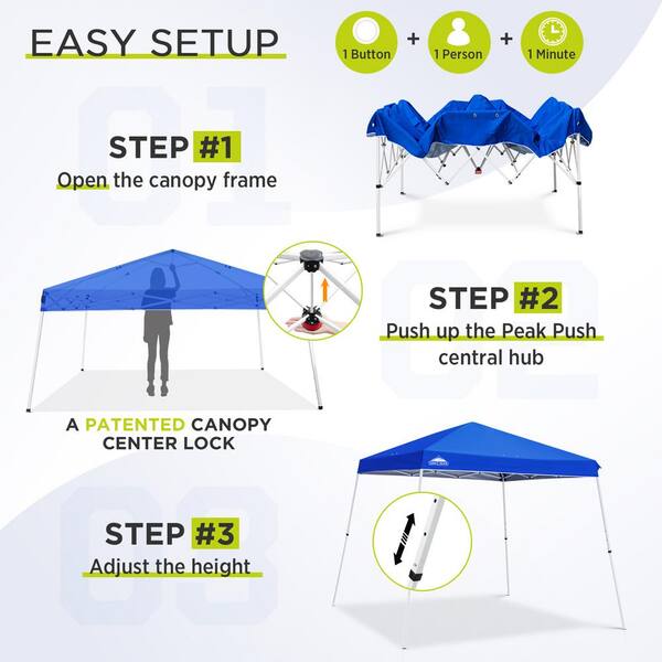 EAGLE PEAK 11 ft. x 11 ft. Outdoor Potable Slant Leg Pop-up