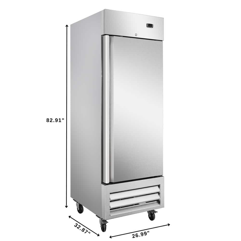 27" Stainless Steel Upright Convertible Refrigerator Freezer
