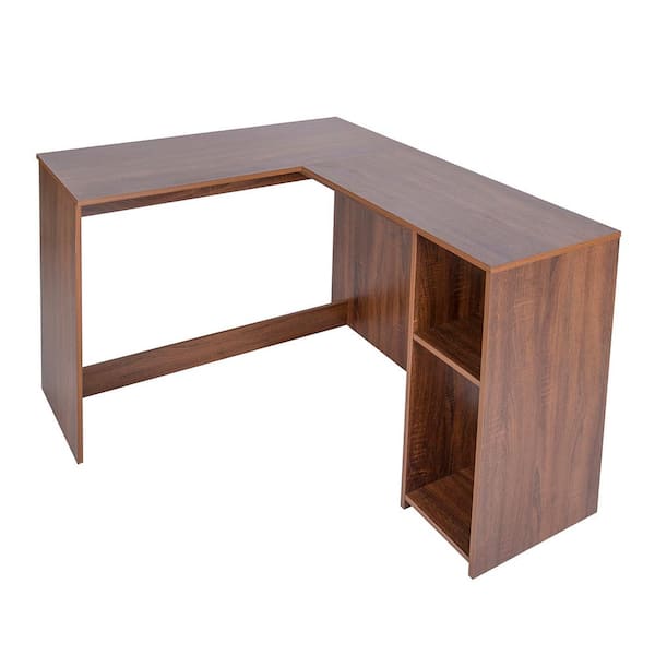 light brown corner desk