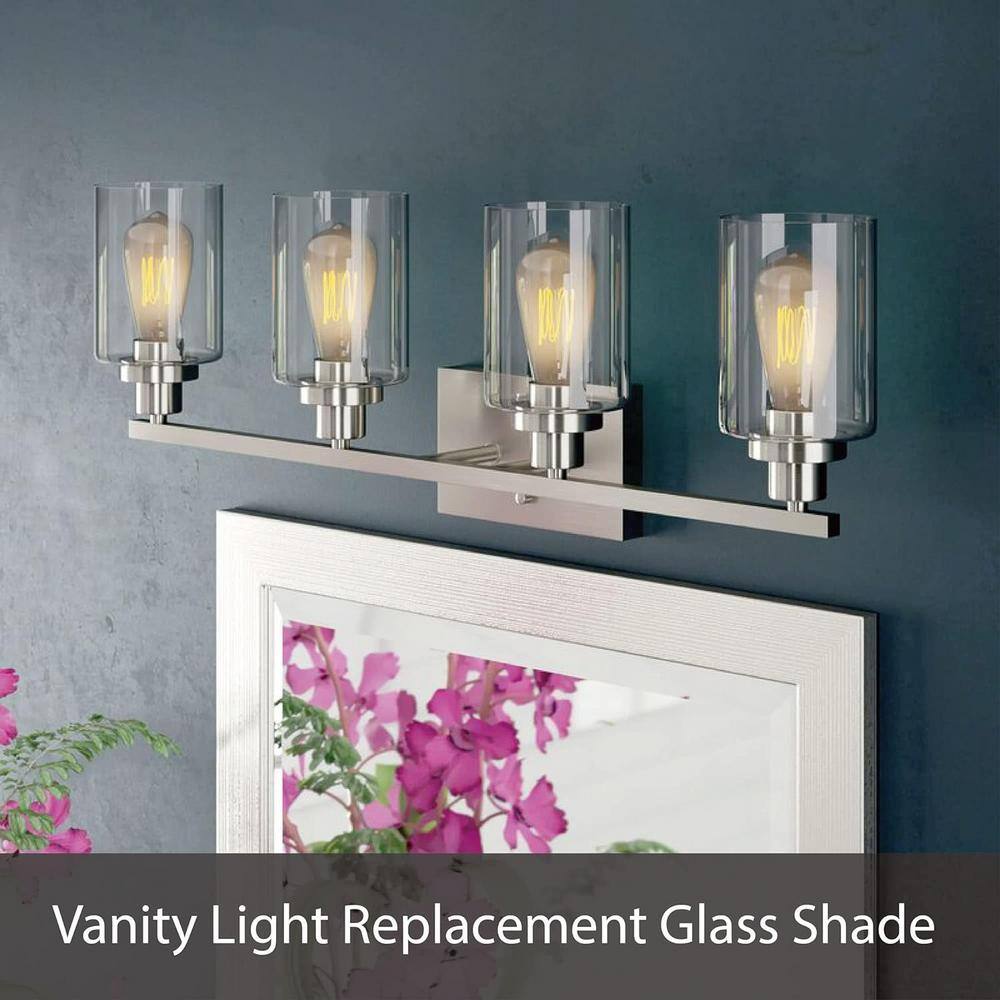 Clear Glass Bell Pendant Shade Set, 4.75" Diameter
