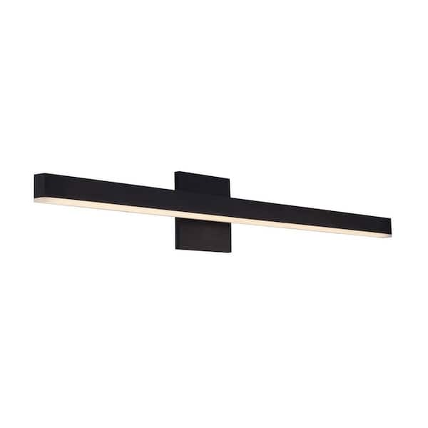 KUZCO Vega 37 in. 1 Light Black Vanity Light