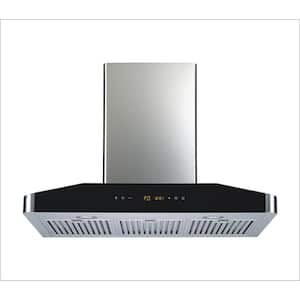 30 in. Convertible Wall Mount Range Hood in Stainless Steel with Baffle Filters and 5 Speed Touch Control