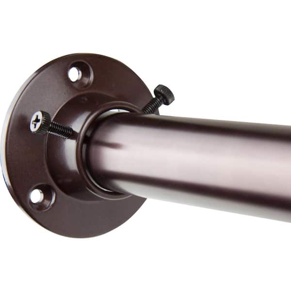 Rod Desyne 66 in. - 115 in. Single Curtain Rod in Bronze