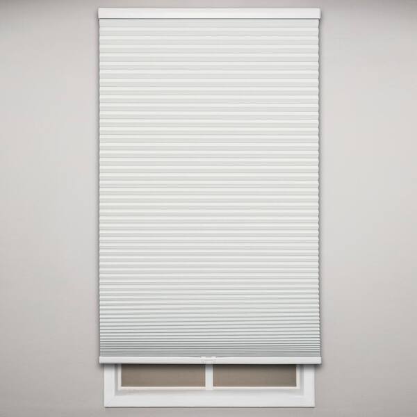 35 in W x 48 in L Cut-to-Width Shadow White 9//16 in Blackout Cordless Cellular Shade