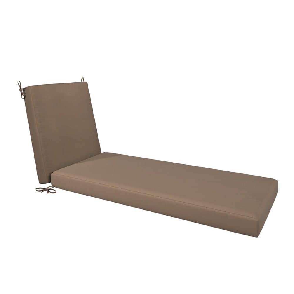 Chaise Lounge Cushion with Sunbrella Fabric and Dual-Layer Foam Core, 24 in. x 78 in. Taupe price history on PriceWatchPro