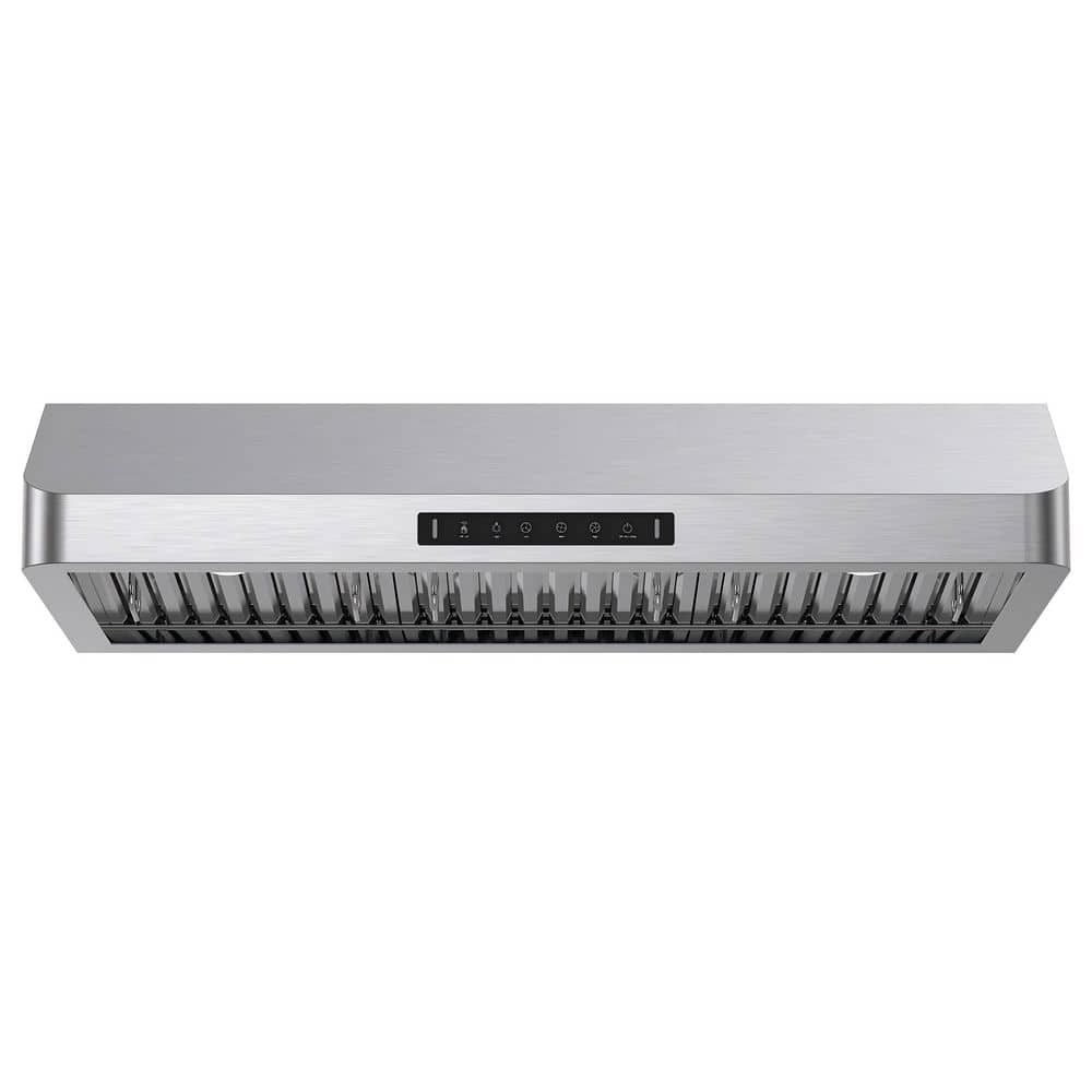 36 in. 900CFM Ducted Under Cabinet Range Hood with 3-Way Venting  LED and Gesture Control in Stainless Steel
