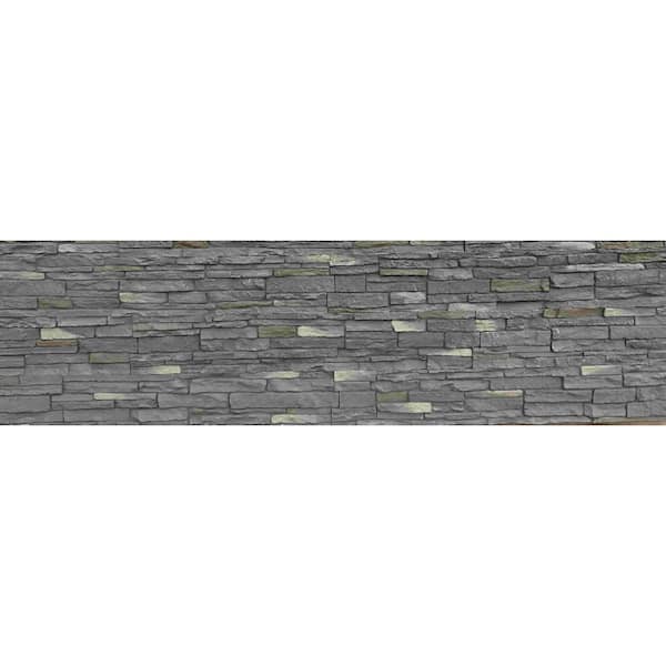 Slatestone Large 43 in. x 15.5 in. Polyurethane Faux Stone Panel in Rundle Ridge