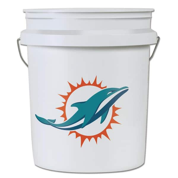 Leaktite 5 gal. Miami Dolphins NFL Bucket 0411919 - The Home Depot