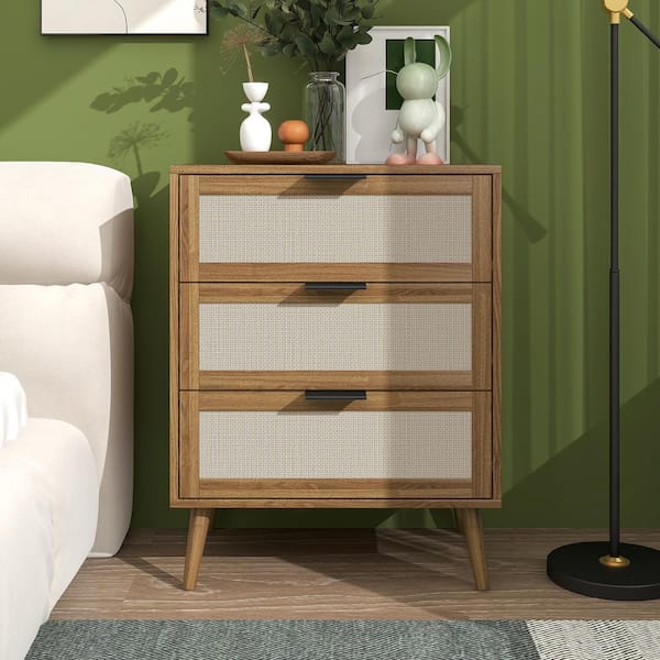 Boyel Living Walnut 30 in. 3 Drawer Cabinet, Suitable for bedroom, living room, study