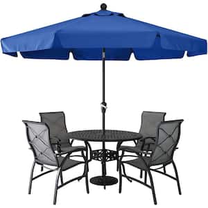 7.5 ft. Aluminum Market Tilt Outdoor Patio Umbrella, Blue