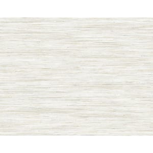 60.75 sq. ft. Coastal Haven Powder Loe Sanctuary Stria Embossed Vinyl Unpasted Wallpaper Roll