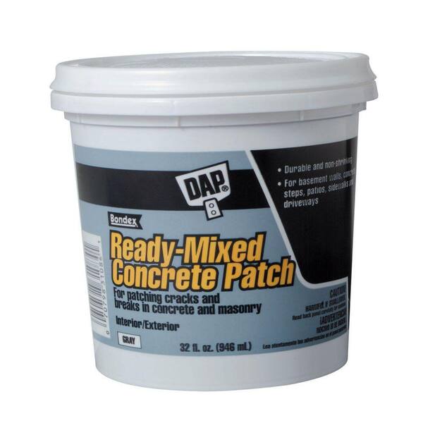 Dap 1 Qt Gray Ready Mixed Concrete Patch 31084 1 Qt Gray Ready Mixed Concrete Patch, Dry Otter Basement Waterproofing Foundation Repair Kit Home Depot