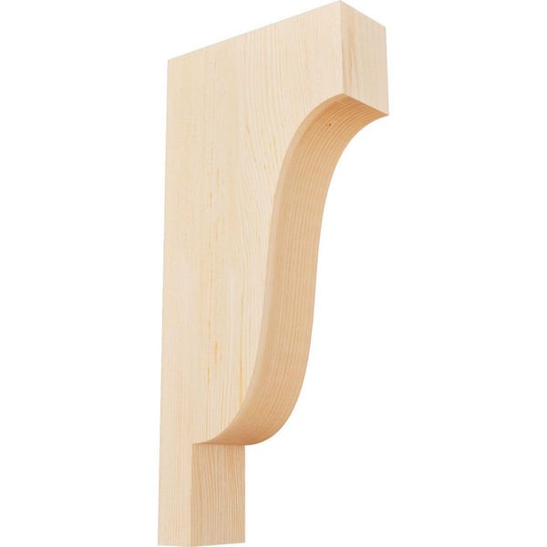 Ekena Millwork 3-1/2 in. x 10 in. x 22 in. Douglas Fir Newport Smooth Corbel