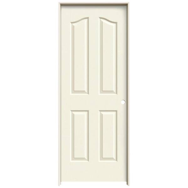 JELD-WEN 30 in. x 80 in. Provincial Vanilla Painted Left-Hand Smooth Molded Composite Single Prehung Interior Door