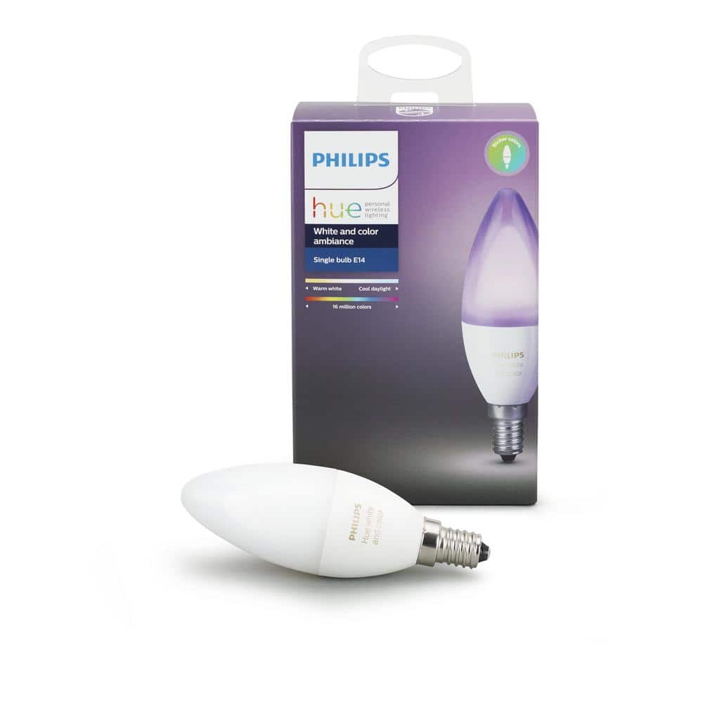 White for sale online Philips Hue White and Color Ambiance E12 Bulb 