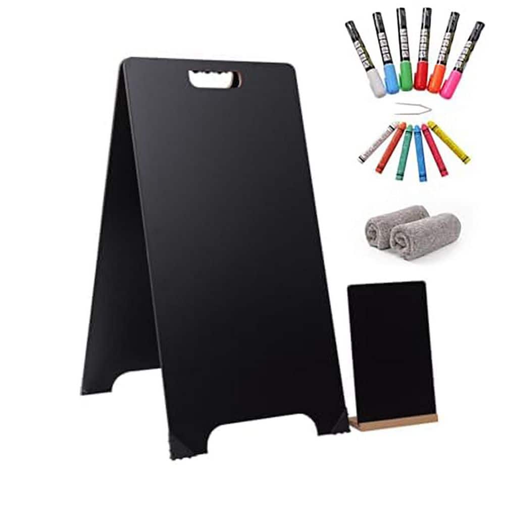 Afoxsos 1-Pack Double Sided A-Frame Chalkboard Sign Kit Folding