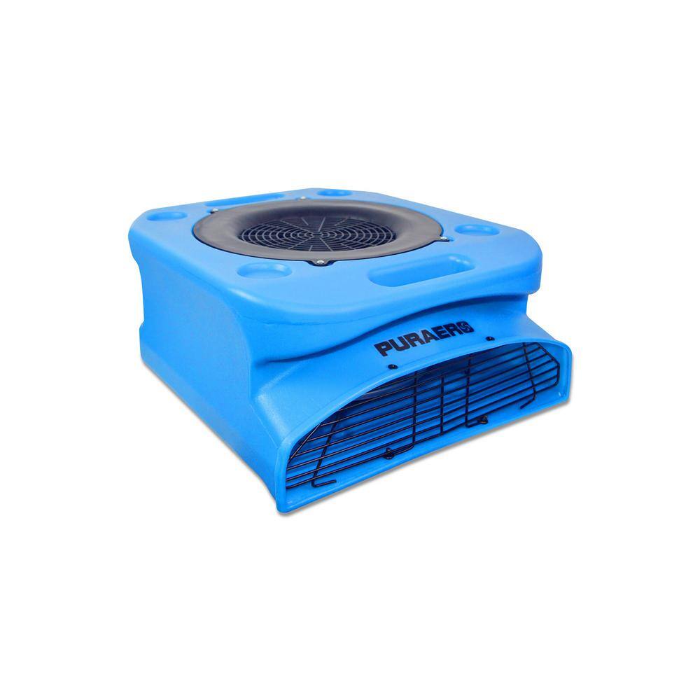 Ecor Pro 1/4 HP 1100 CFM Low Profile Air Mover Blower Fan in Blue WITH GFCI Daisy Chain