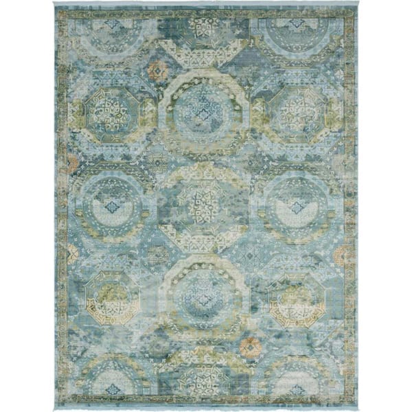 Unique Loom Baracoa Coppelia Light Blue 10' 0 x 13' 0 Area Rug
