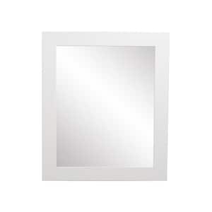 Medium Rectangle White Modern Mirror (32 in. H x 22 in. W)