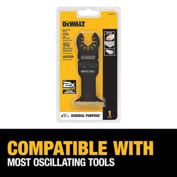 DEWALT Wide Titanium Nitride Coated Oscillating Wood with Nail Blade DWA4204 The Home Depot