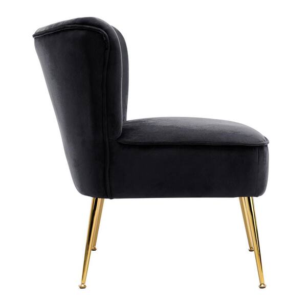 black velvet cocktail chair