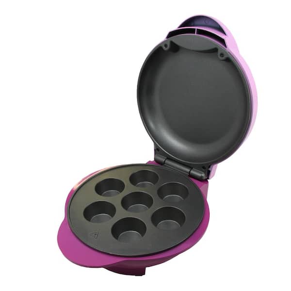  Nostalgia MyMini Cupcake Maker, Compact Size for Dorms,  Apartments, Makes 7 Mini Cakes, Non-Stick Surface, Easy-To-Clean, Perfect  for Dessert, Breakfast, or Snacks, Keto Friendly, Pink: Home & Kitchen