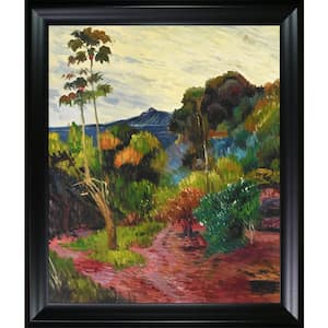 Martinique Landscape, 1887 by Paul Gauguin Black Matte Framed Nature Oil Painting Art Print 25 in. x 29 in.
