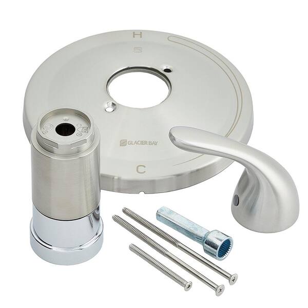 Glacier Bay 1-Handle Valve Trim Kit – Brushed Nickel, Open Box, 1006879671