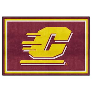 Central Michigan Chippewas Maroon 5 ft. x 8 ft. Plush Area Rug