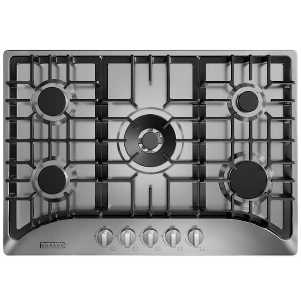 Empava 30 in. Gas Stove Cooktop in Stainless Steel with 5-Sealed Burners