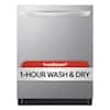 LG 24 in. PrintProof Stainless Steel Smart Top Control Dishwasher with 1-Hour Wash and Dry, QuadWash Pro and TrueSteam