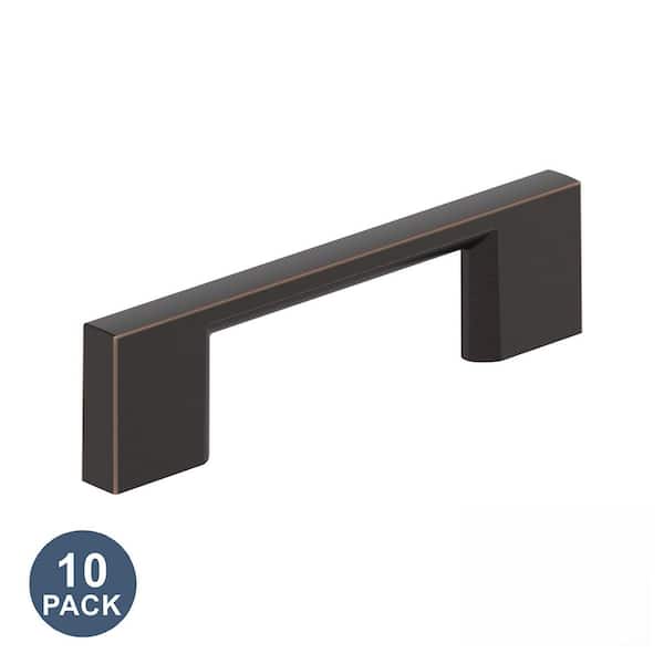 10-Pack Cityscape 3 in. 76mm Modern Oil Rubbed Bronze Bar Cabinet Pulls