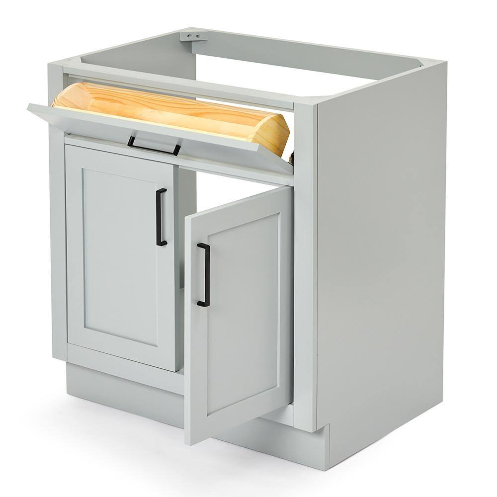 Hepburn 30" Gray Hardwood Single Freestanding Vanity Cabinet