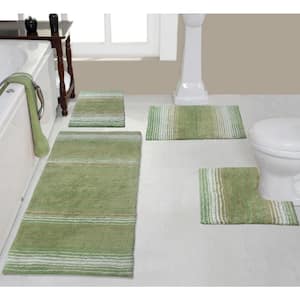 HOME WEAVERS INC Classy Bathmat Off-White Cotton 3-Piece Bath Rug Set  BCL3PC172121NA - The Home Depot