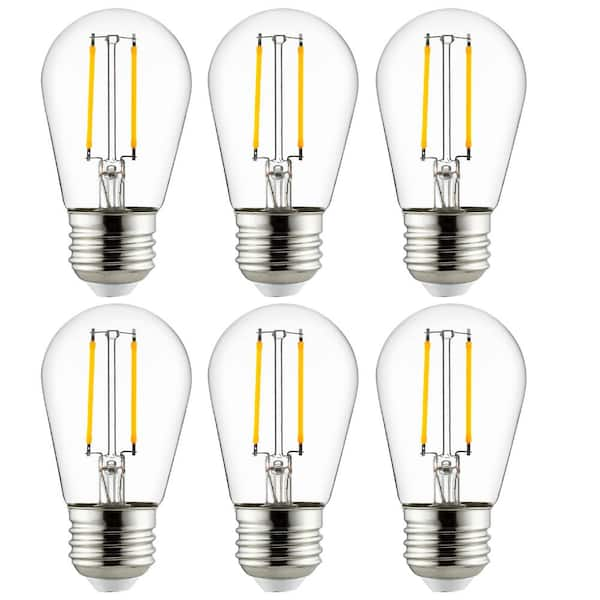 Sunlite 25-Watt Equivalent S14 Dimmable Edison Filament E26 Base String ...