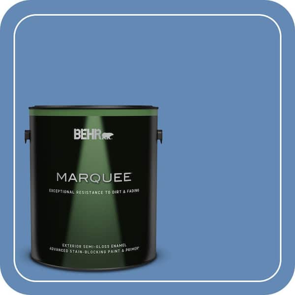 BEHR MARQUEE 1 gal. #580B-6 Castle Moat Semi-Gloss Enamel Exterior Paint & Primer