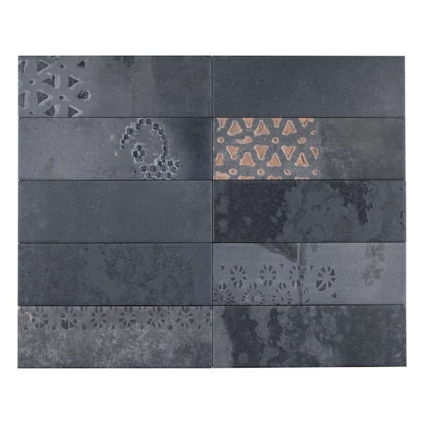 MOLOVO Tempo Marine Blue Subway 2.6 in. x 7.9 in. Matte Porcelain Floor and Wall Tile (7.54 Sq. ft./Case)