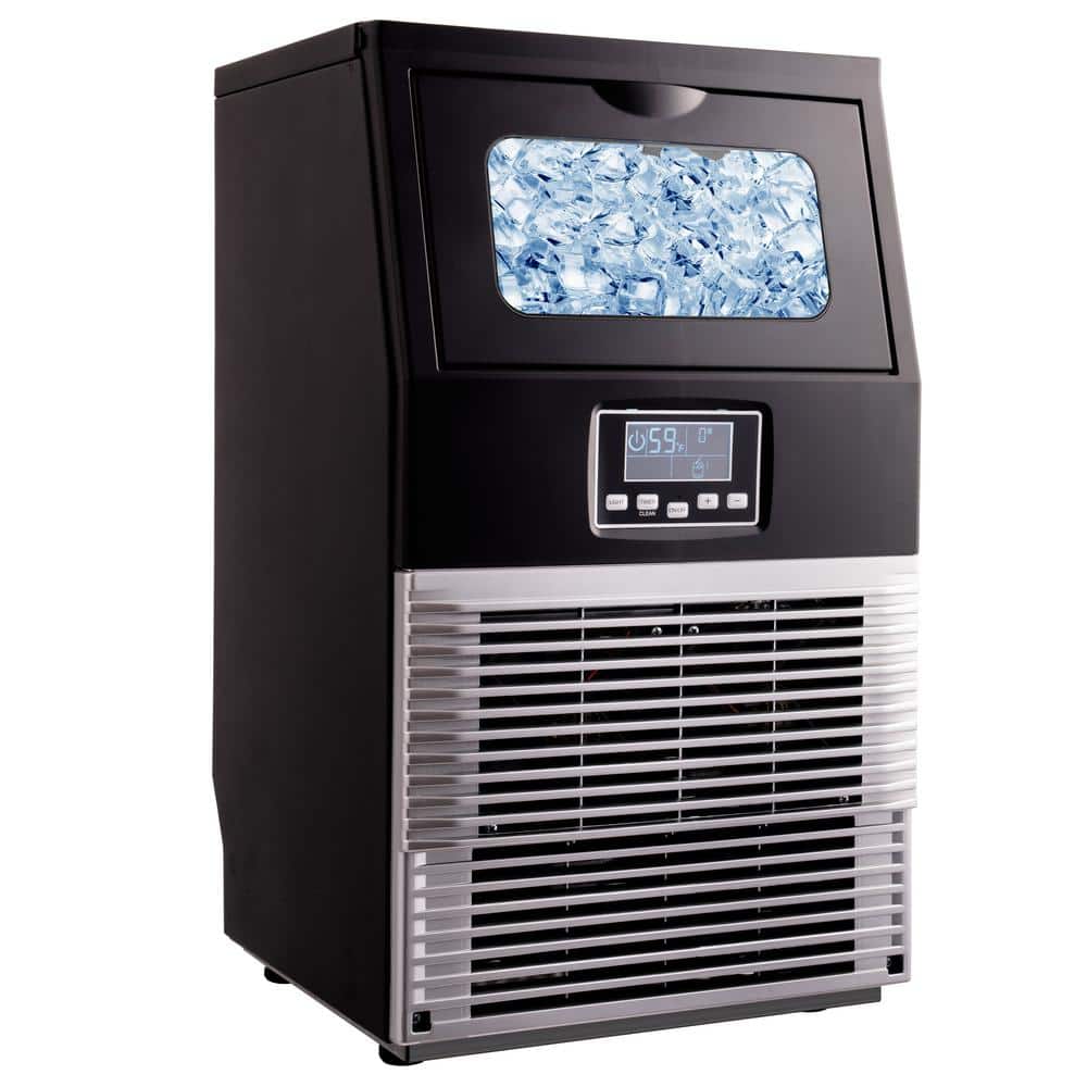 FUNKOL 34.3 lb. Freestanding Ice Maker in Black Machine 66LBS/24H, Auto-Clean Built-in Automatic Water Inlet with Scoop