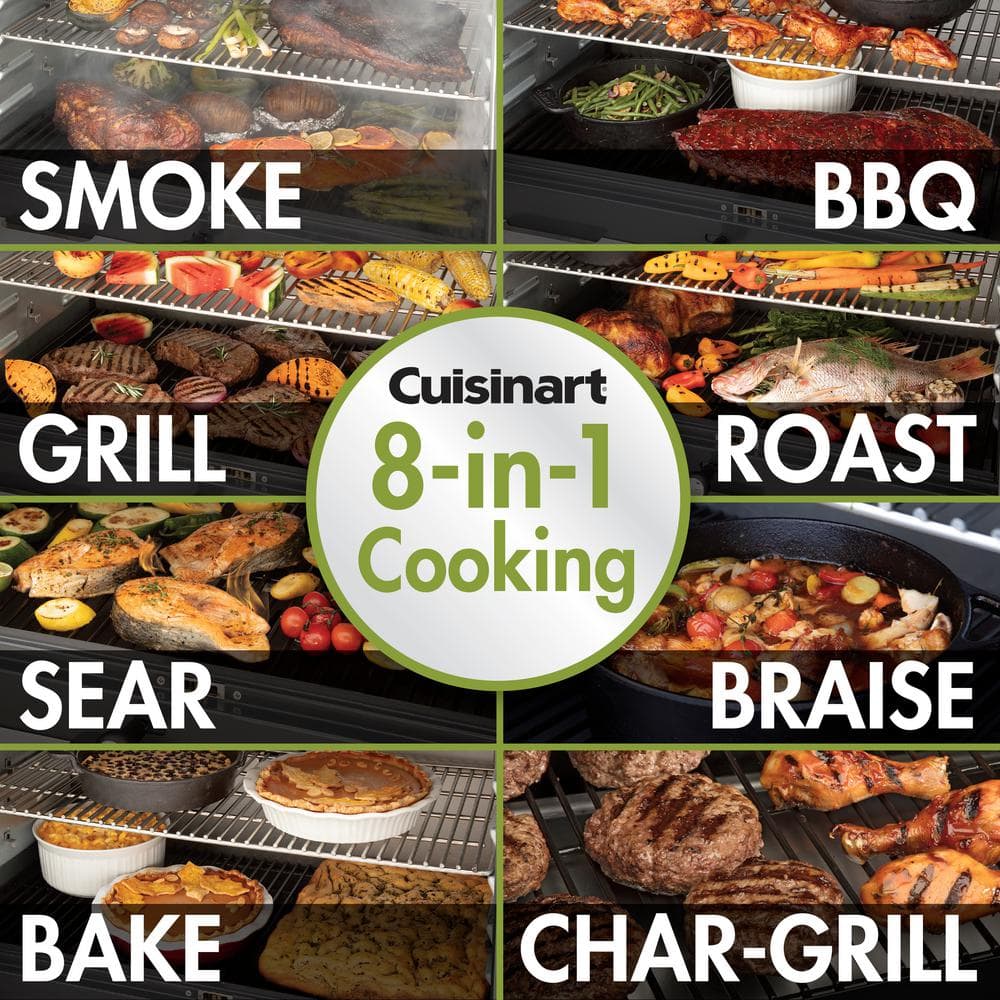 Cuisinart Black Steel 465 sq. in. Wood Pellet Grill and Smoker