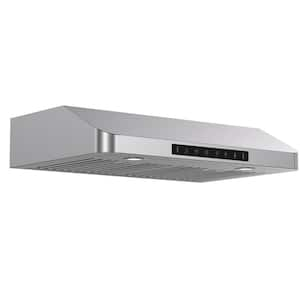 42 in. 600 CFM Ducted Under Cabinet Range Hood in Stainless Steel with Gesture Sensing and Permanent Baffle Filter