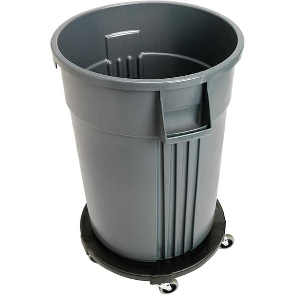 Winco® Heavy Duty Large Grey Trash Can - 44 Gal.
